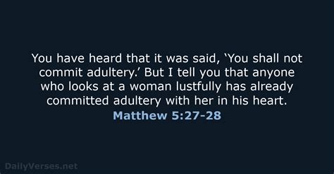Matthew 5:27.